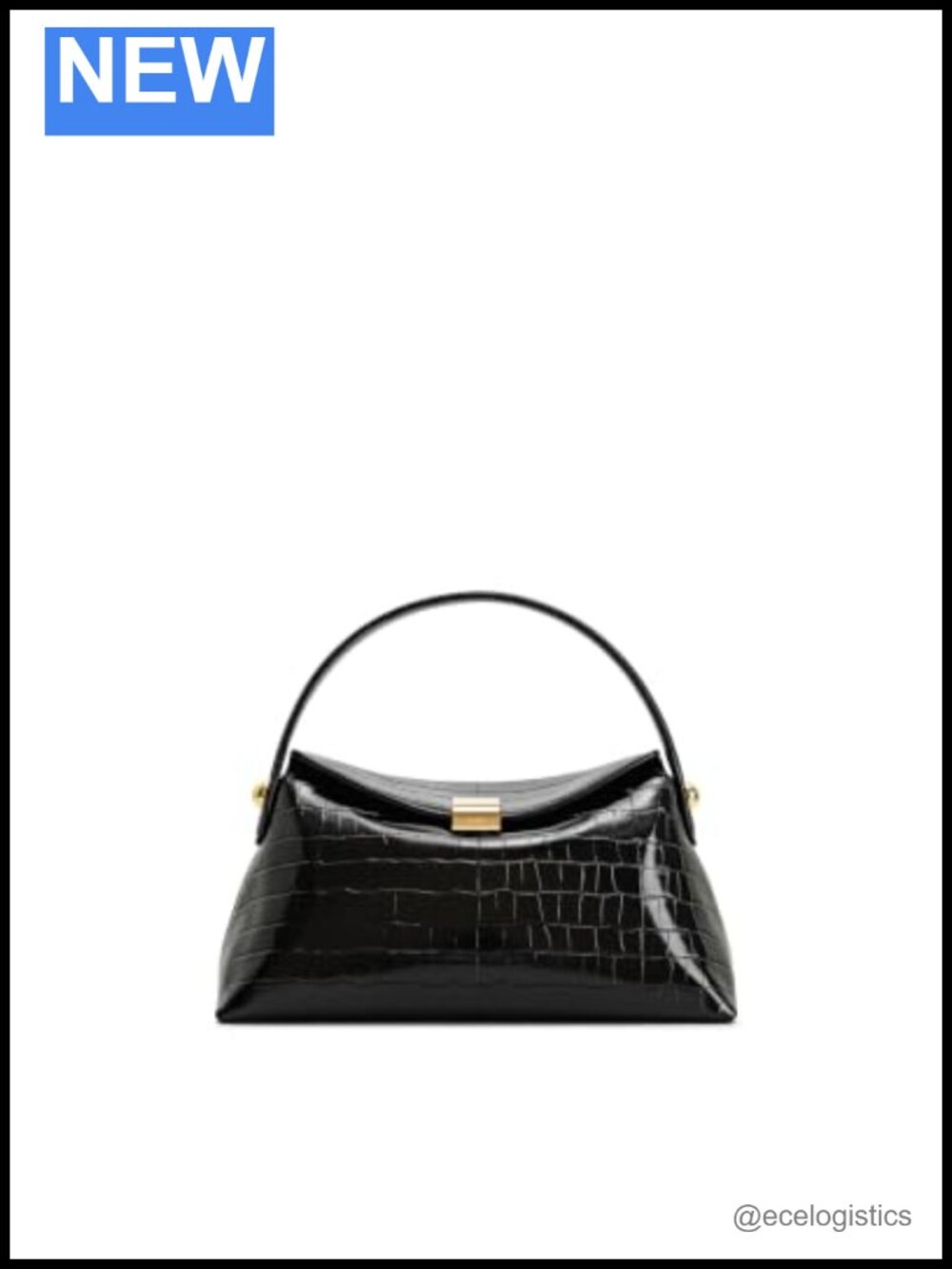 Croc-Embossed Vegan Leather Top Handle Bag Crossbody Satchel